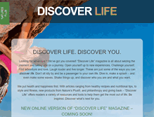 Tablet Screenshot of discoverlifemag.com